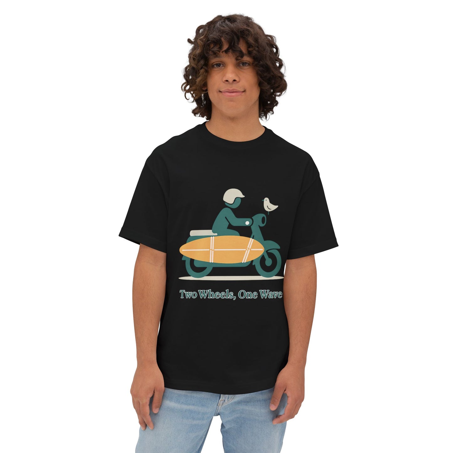 Two Wheels, One Wave Tee (Oversized)