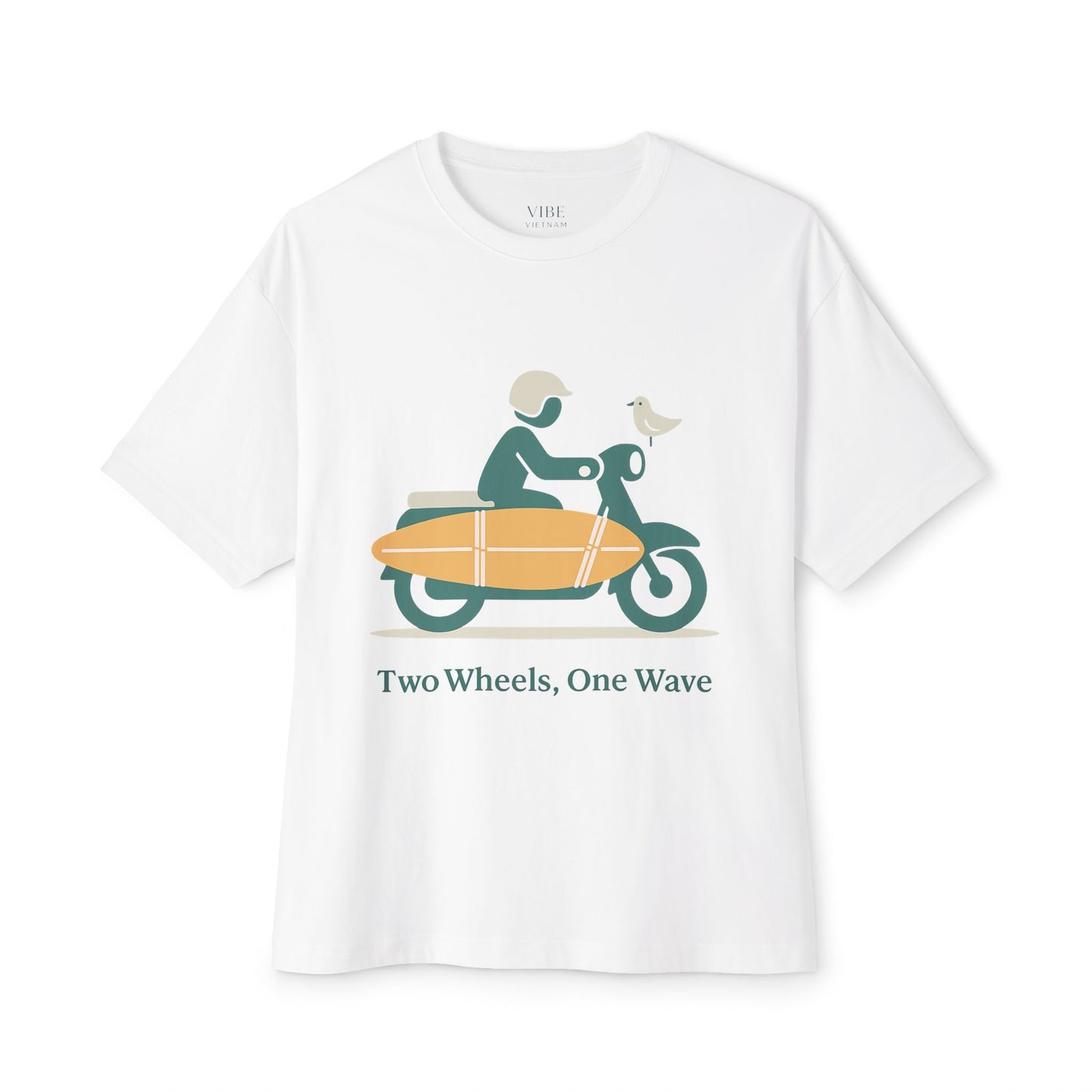 Two Wheels, One Wave Tee (Oversized)