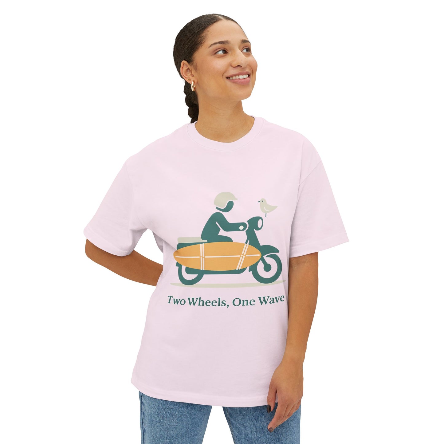 Two Wheels, One Wave Tee (Oversized)
