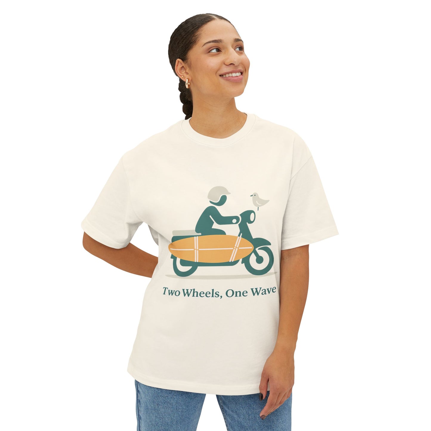 Two Wheels, One Wave Tee (Oversized)